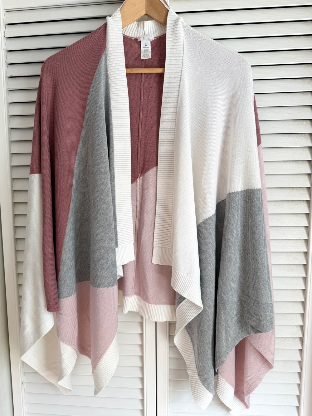 🩷 lululemon Hatha Wrap Colorblock Quicksand Misty Pink Silver Fox Alpine White